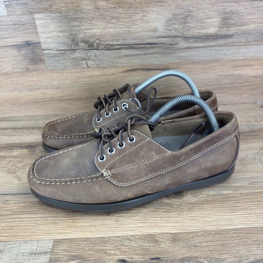 LL Bean Boat Loafer Shoes Men 8.5D Leather Comfort Moccasin Moc Yacht